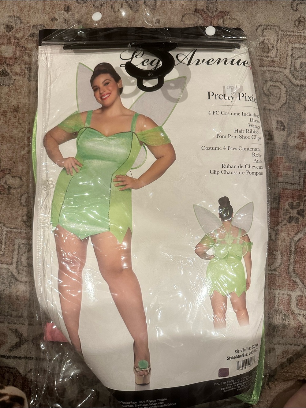 Leg Avenue Green Plus Size Fairy Chemise Costume